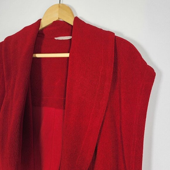 Soft Surroundings Women's Red Mesa Button Long Open Vest Size S - Picture 4 of 14